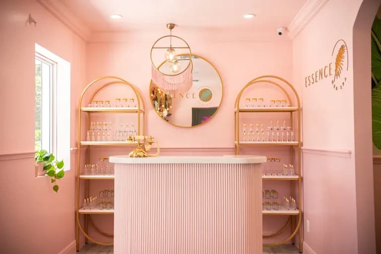 Essence Med Spa — brand identity, interior, and launch